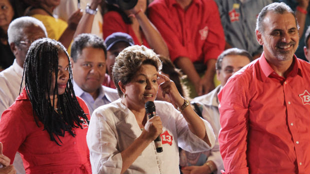 Dilma participou da campanha em cinco cidades, entre elas Salvador