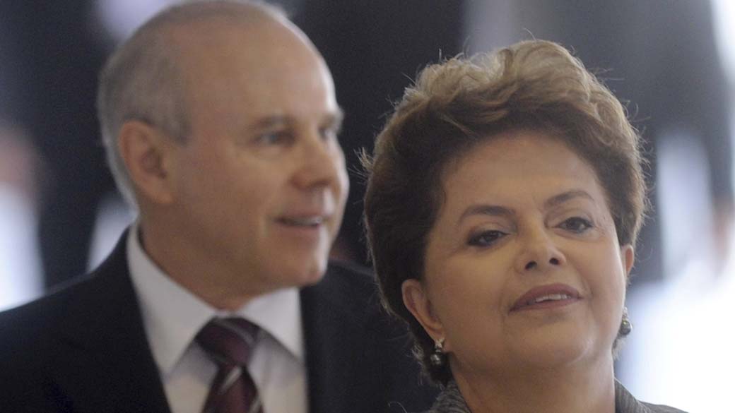 Dilma Rousseff e Guido Mantega em Brasília
