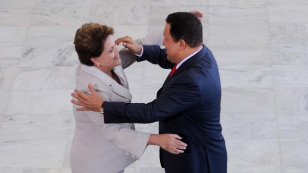  Dilma Rousseff recebe Hugo Chavez no Palácio do Planalto, Brasília