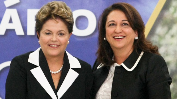 A presidente Dilma Rousseff e Kátia Abreu: relação cortês e afável, nas palavras da senadora