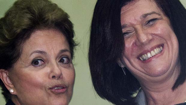 Dilma Rousseff e Magda Maria Chambriard em evento, no Rio de Janeiro