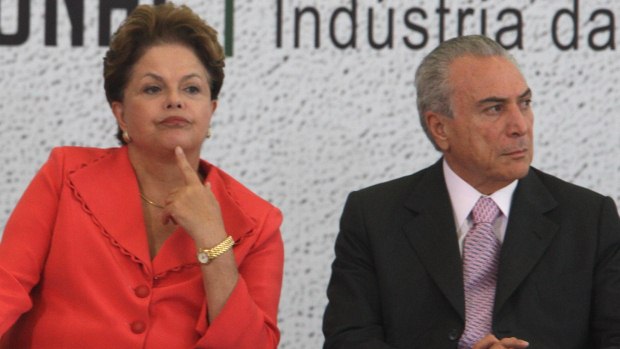 A presidente Dilma Rousseff e o vice-presidente da República, Michel Temer, em evento oficial em Brasília, em 1º de março