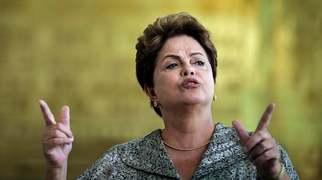 A presidente Dilma Rousseff durante coletiva, no Palácio do Planalto, em Brasília - 19/09/2014