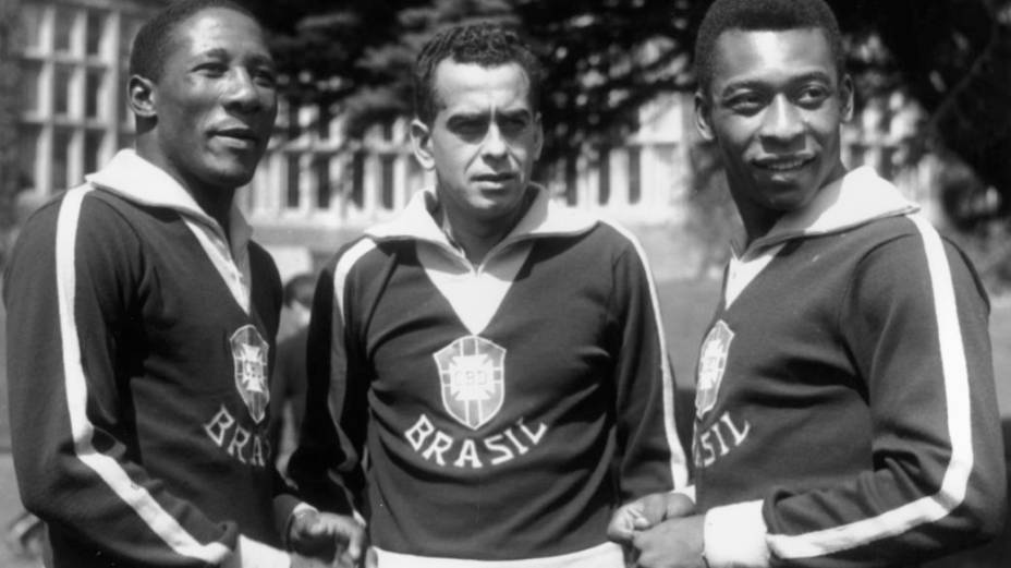 Djalma Santos, Zito e Pelé na Inglaterra, em 1963