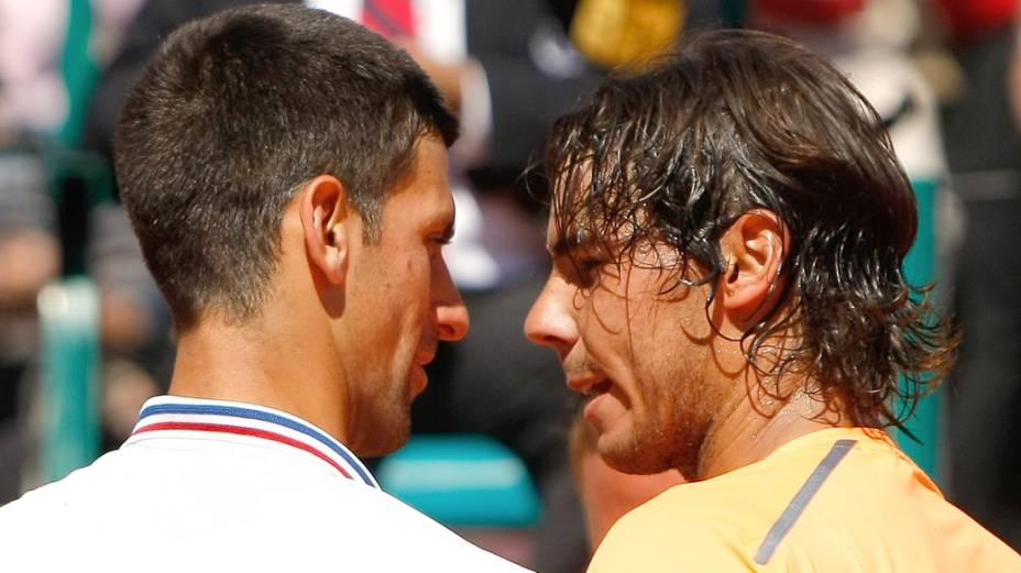 Rivalidade: Novak Djokovic e Rafael Nadal na final do torneio de Monte Carlo de 2013