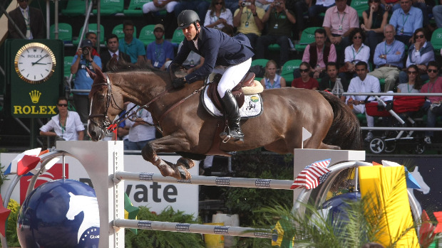 Doda Miranda em competição no Athina Onassis International Horse Show de 2009