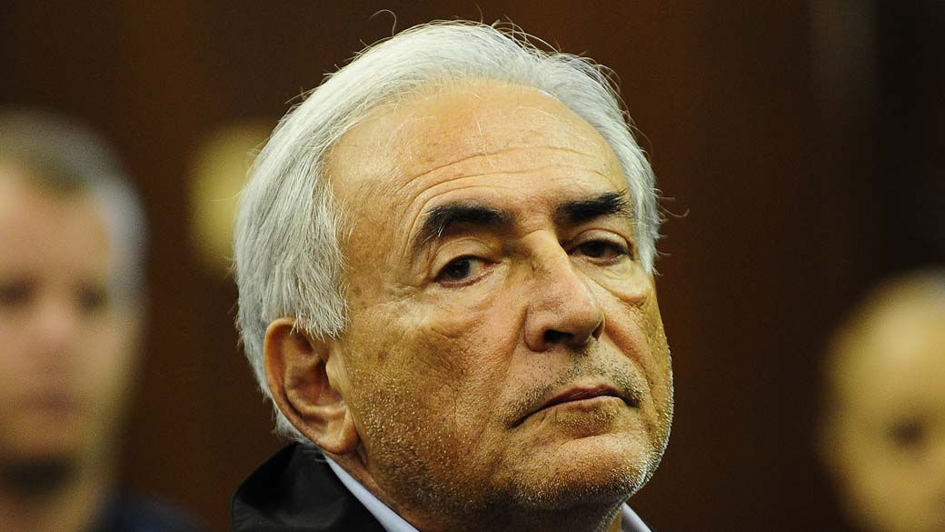 Dominique Strauss-Kahn, diretor-chefe do FMI, na Corte Criminal de Manhattan, Nova York
