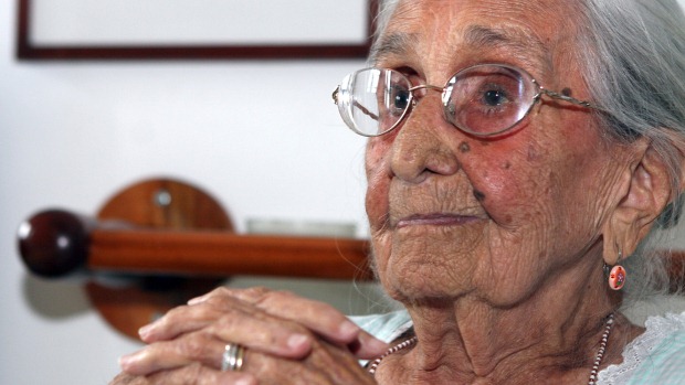 Dona Canô, aos 105 anos, em Santo Amaro da Purificação