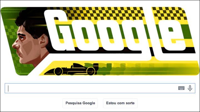 No aniversário do tricampeão mundial de Fórmula 1, homenagem a Ayrton Senna no Google
