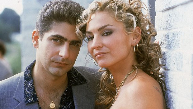 Drea de Matteo (Adriana La Cerva) e Michael Imperioli (Christopher Moltisanti), em A Família Soprano Drea de Matteo (Adriana La Cerva) e Michael Imperioli (Christopher Moltisanti), em A Família Soprano