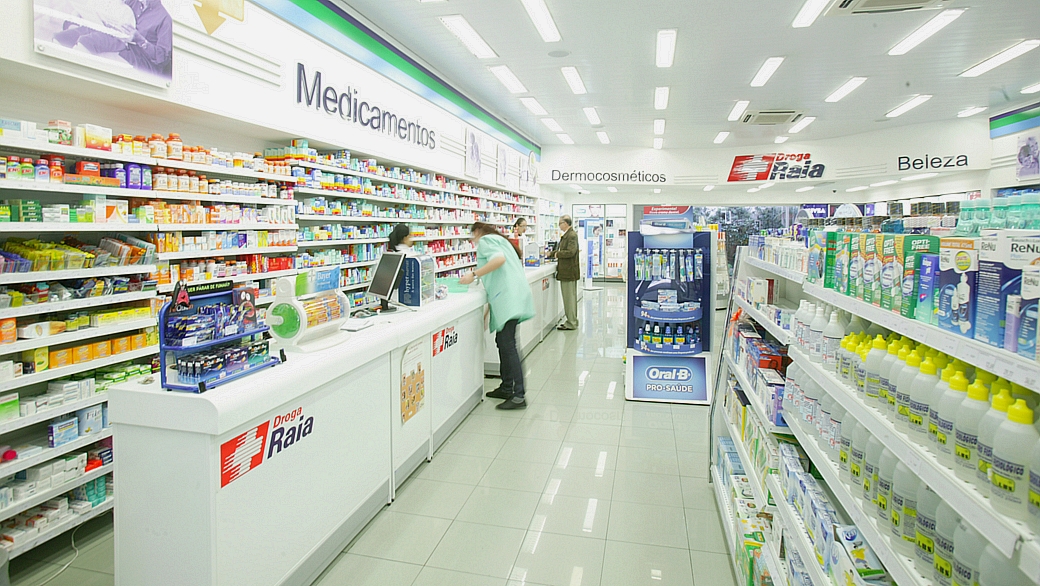 A Droga Raia ocupa a terceira posição entre as maiores redes do varejo farmacêutico