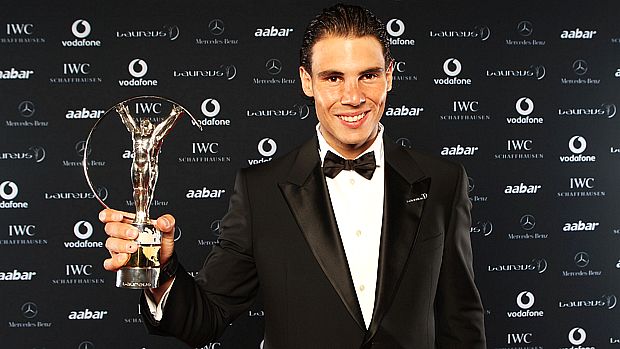É a egunda vez que o espanhol Rafael Nadal recebe o Prêmio Laurens, considerado o "Oscar do Esporte"