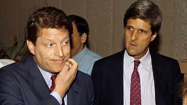 Senadores Al Gore e John Kerry no Rio de Janeiro durante a ECO-92