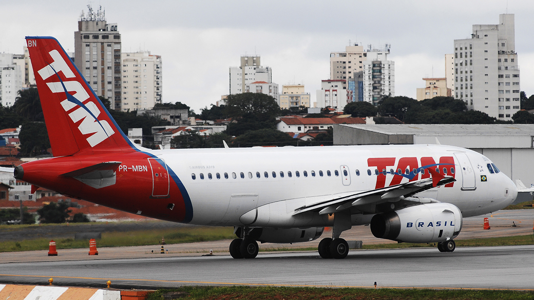 Aeronave da Tam no Aeroporto de Congonhas, São Paulo