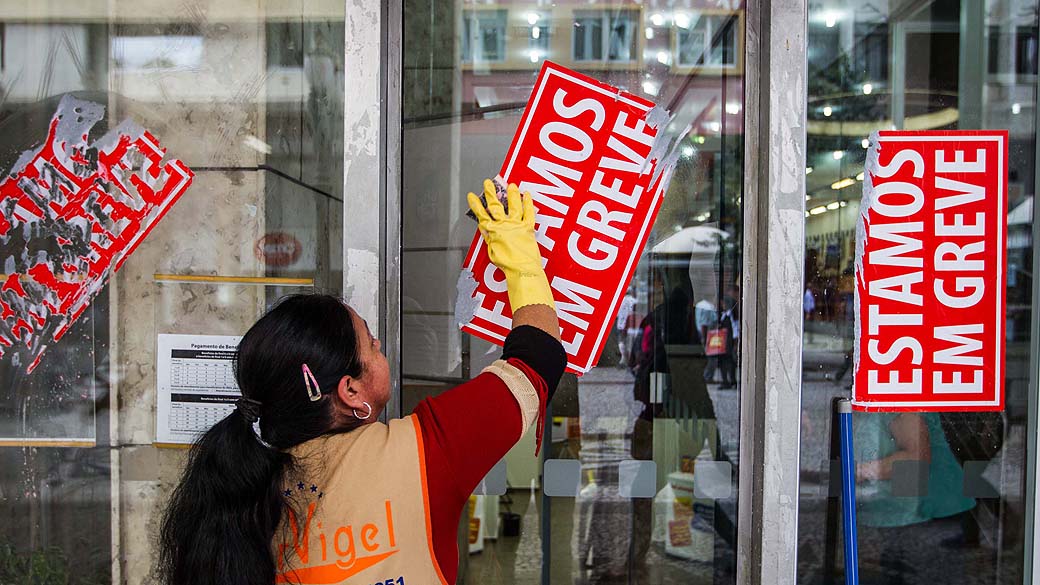 Greve dos bancários em Curitiba