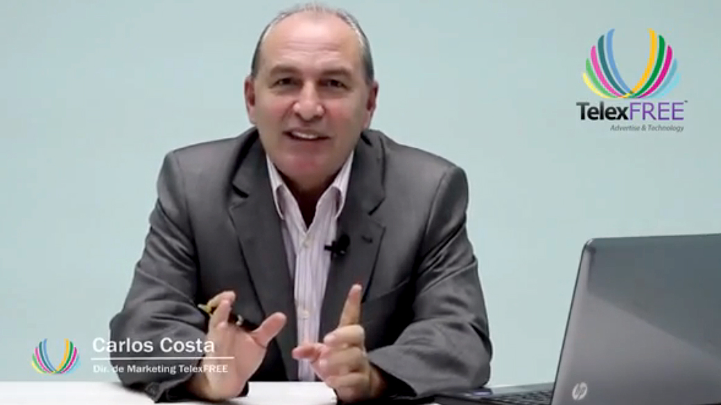 Carlos Costa, diretor de marketing da TelexFree, costumava aparecer quase semanalmente em vídeos