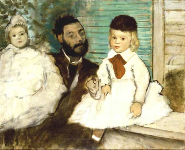 Reprodução da obra "Conde Lepic e suas Filhas", de 1971, de Edgar Degas. A obra foi roubada junto com telas de Cézanne, Van Gogh e Monet, avaliadas em 164 milhões de dólares, em janeiro de 2008, em um museu de Zurique, Suíça