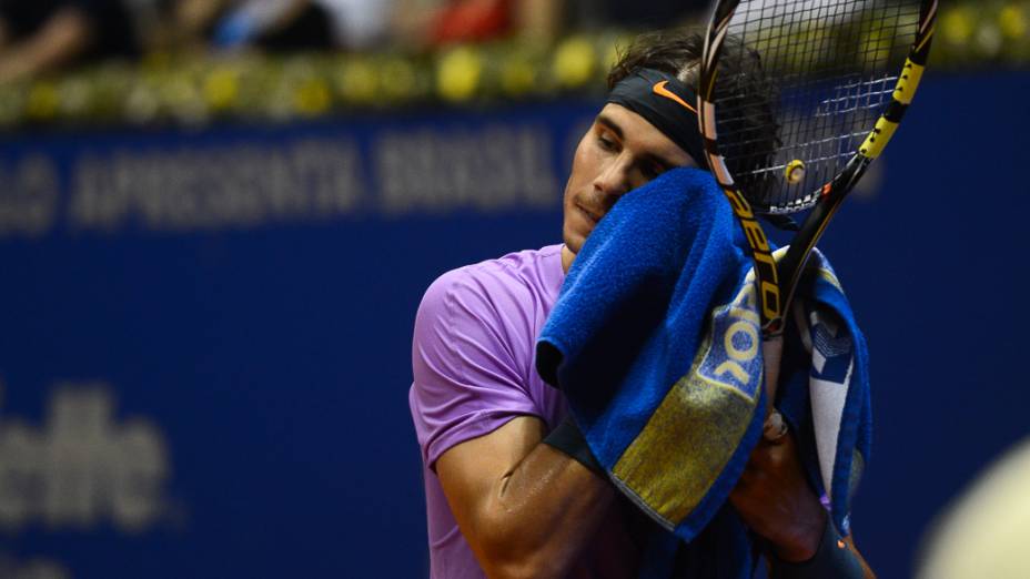 Nadal na Final do Brasil Open, no Ginásio do Ibirapuera