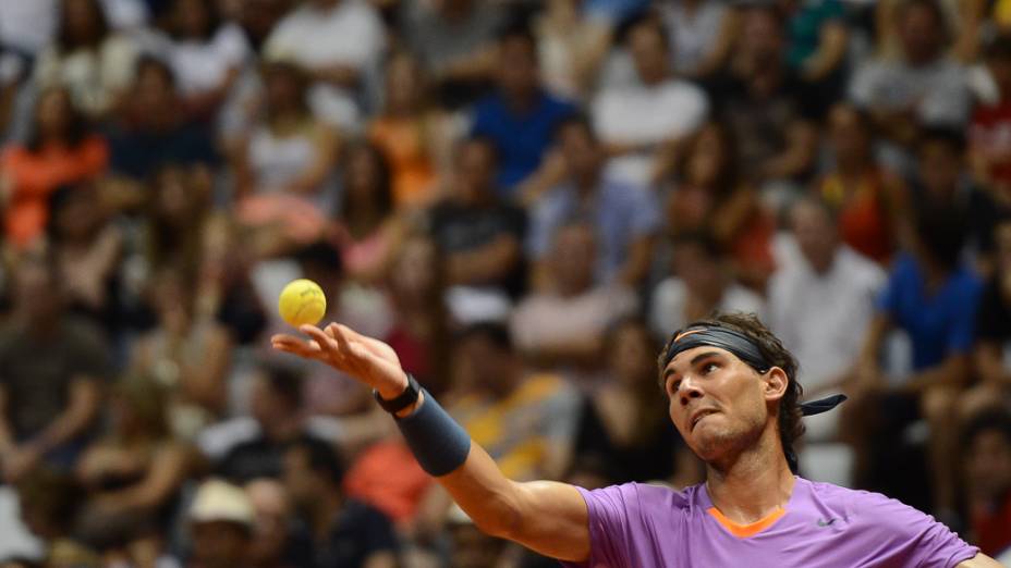 Nadal na Final do Brasil Open, no Ginásio do Ibirapuera