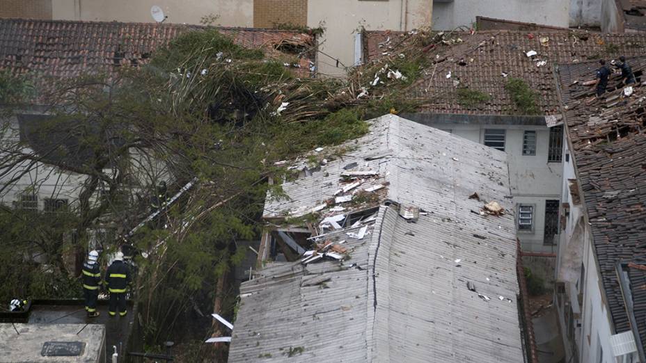 Local do acidente envolvendo Eduardo Campos, em Santos