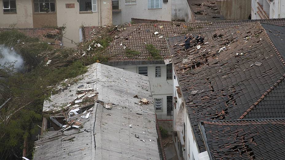 Local do acidente envolvendo Eduardo Campos, em Santos