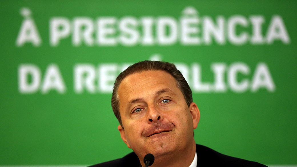 Eduardo Campos durante campanha eleitoral, em 2014