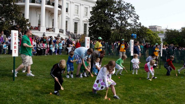 134ª edição do tradicional Egg Roll no jardim sul da Casa Branca em Washington
