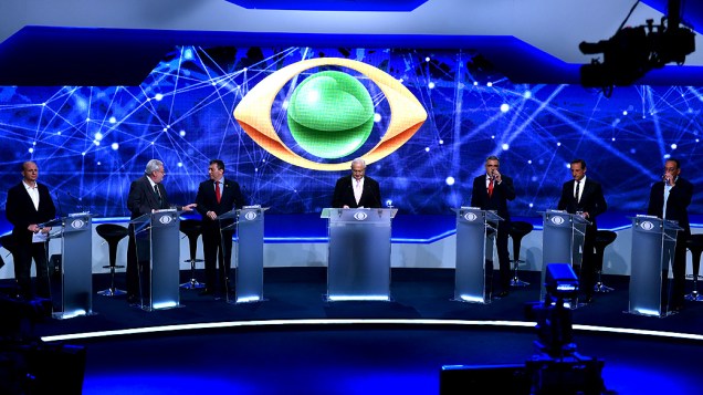 Primeiro debate das eleições 2014 entre os candidatos ao governo do Estado de São Paulo, promovido pela TV Bandeirantes, neste sábado (23), na sede da emissora, em São Paulo