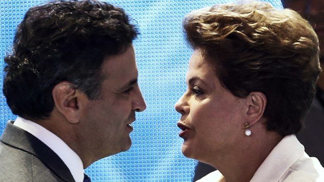  O candidato à Presidência da República pelo PSDB, Aécio Neves e a Presidente do Brasil e candidata à reeleição pelo PT, Dilma Rousseff