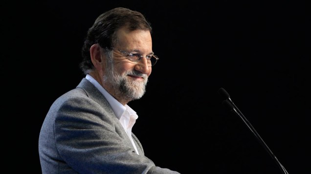 Mariano Rajoy, líder do conservador Partido Popular, durante campanha eleitorial. Rajoy foi eleito primeiro-ministro da Espanha e substiturá Luis Rodríguez Zapatero