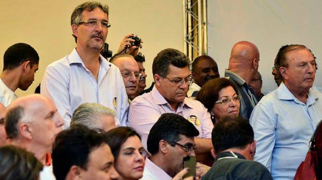 Paulo Maluf durante pronunciamento de Fernando Haddad (PT) eleito novo prefeito de São Paulo