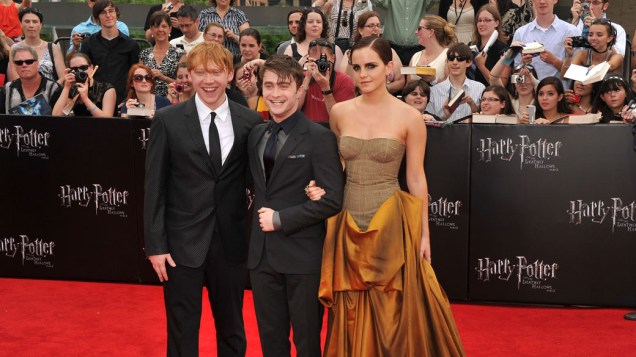 Elenco de Harry Potter e as Relíquias da Morte – Parte 2 na pré-estreia do filme em Nova York