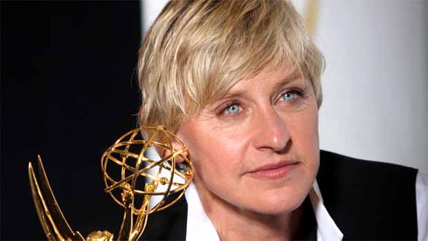 A comediante Ellen DeGeneres milita pela causa dos portadores do vírus HIV