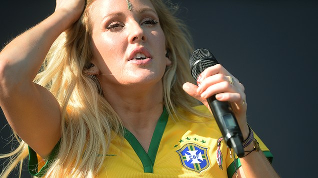 Show da cantora Ellie Goulding no segundo dia do Festival Lollapalooza 2014 no Autódromo de Interlagos, em São Paulo