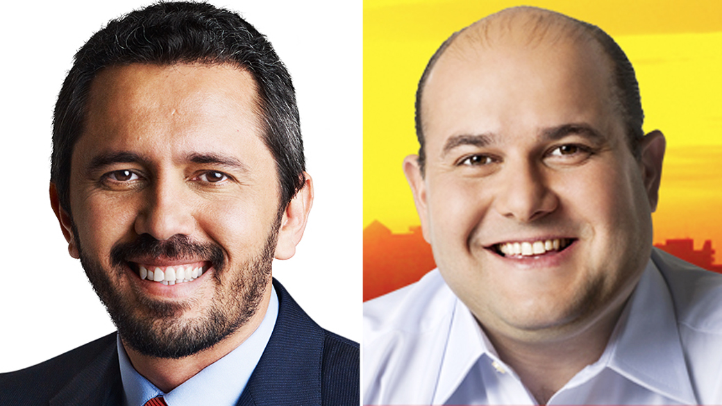Elmano de Freitas (PT) e Roberto Claudio (PSB), candidatos a prefeitura de Fortaleza (CE)