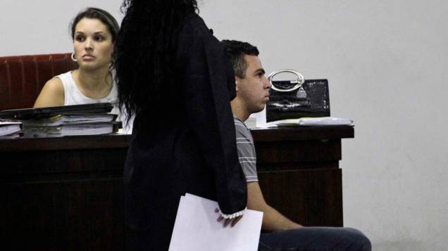 Lindemberg Alves, acusado de matar sua ex-namorada Eloá, no primeiro dia de julgamento, em Santo André