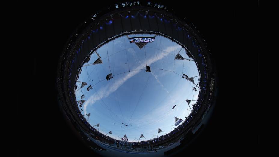 Vista geral do estádio da cerimônia de encerramento da Olimpíada de Londres, em 12/08/2012