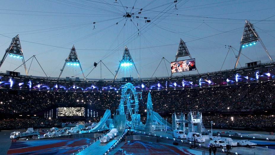 Vista geral do estádio da cerimônia de encerramento da Olimpíada de Londres, em 12/08/2012