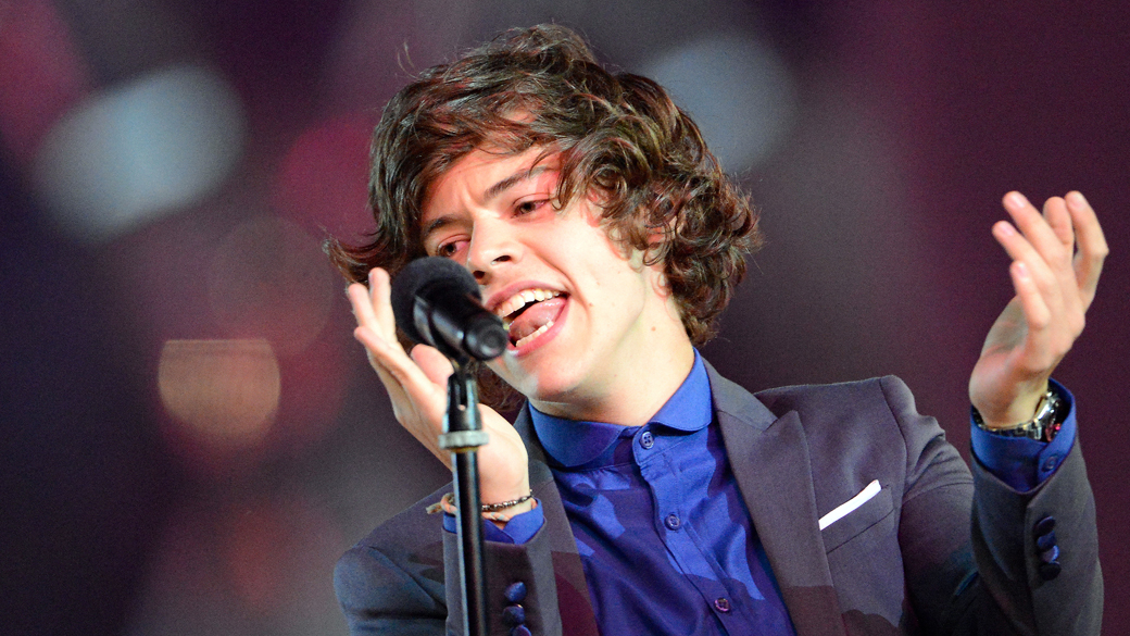 Apresentação de Harry Styles da banda One Direction na festa de encerramento dos Jogos Olímpicos de Londres