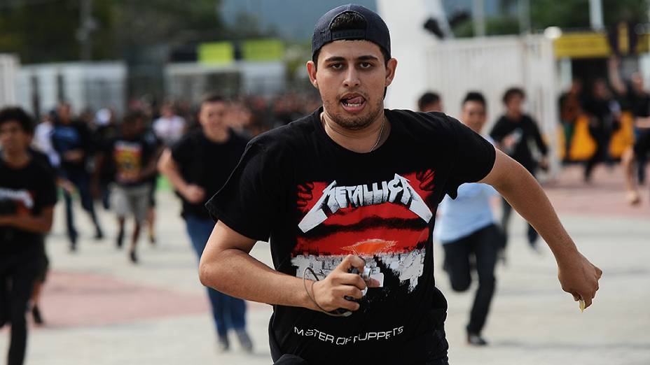 Movimentação do público durante o quarto dia do Rock in Rio 2013