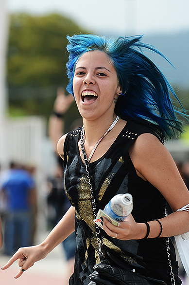 Movimentação do público durante o quarto dia do Rock in Rio 2013
