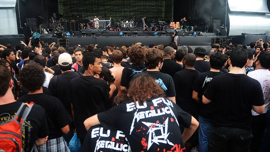 Movimentação do público durante o quarto dia do Rock in Rio 2013