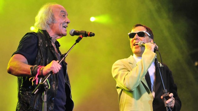 Show de Erasmo Carlos e Arnaldo Antunes no palco Sunset, no sexto dia do Rock in Rio, em 01/10/2011