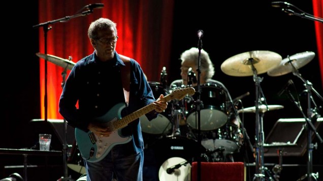 Eric Clapton durante show em São Paulo, em 12/10/2011