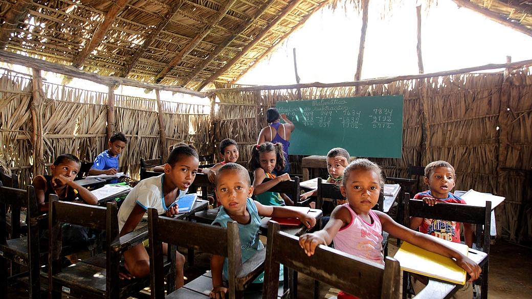 Escola de palha em Balsas, no Maranhão