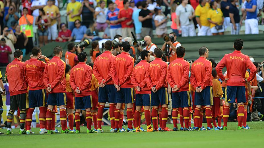 Jogo da semifinal entre Espanha e Itália, da Copa das Confederações, em Fortaleza