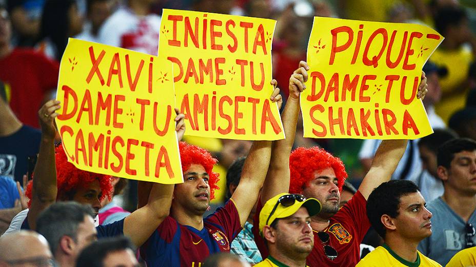 Torcida da partida entre Espanha e Taiti válida pela Copa das Confederações, no Maracanã, nesta quinta-feira (20)