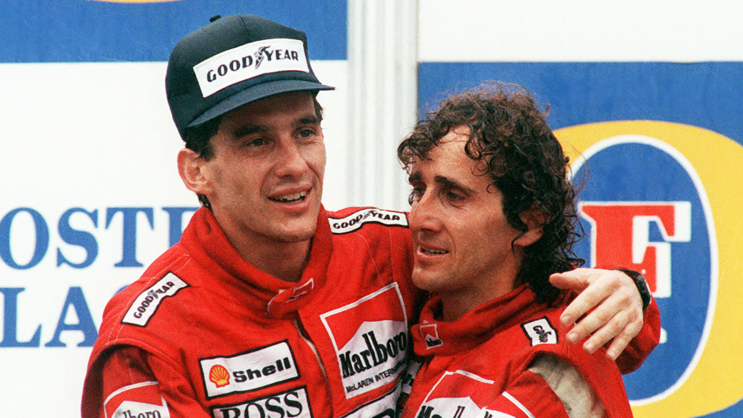 Ayrton Senna e Alain Prost: rivais e companheiros na McLaren
