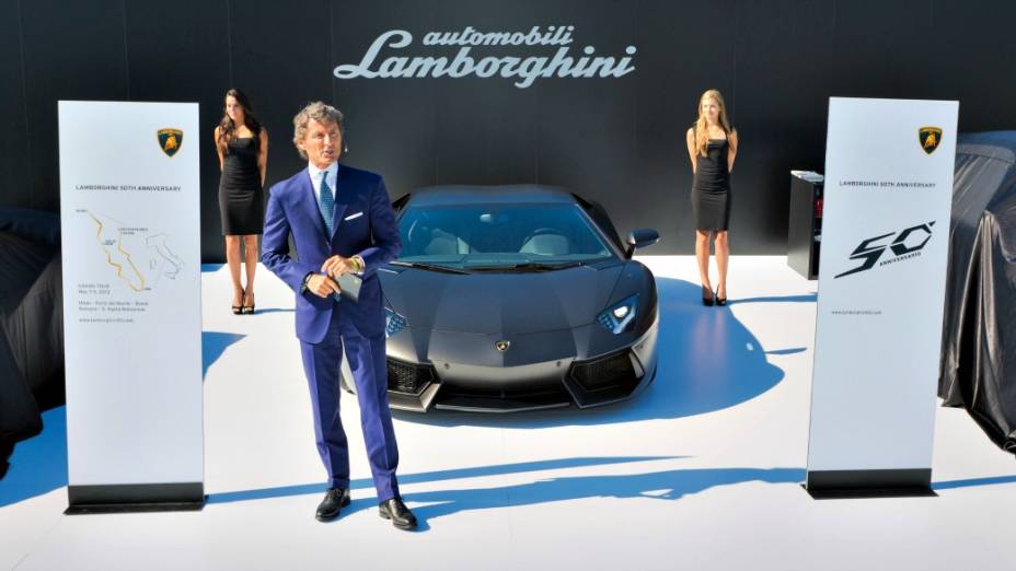 <br><br> Stephan Winkelmann, CEO da Lamborghini, durante o anúncio das comemorações dos 50 anos da Lamborghini, em dezembro de 2012