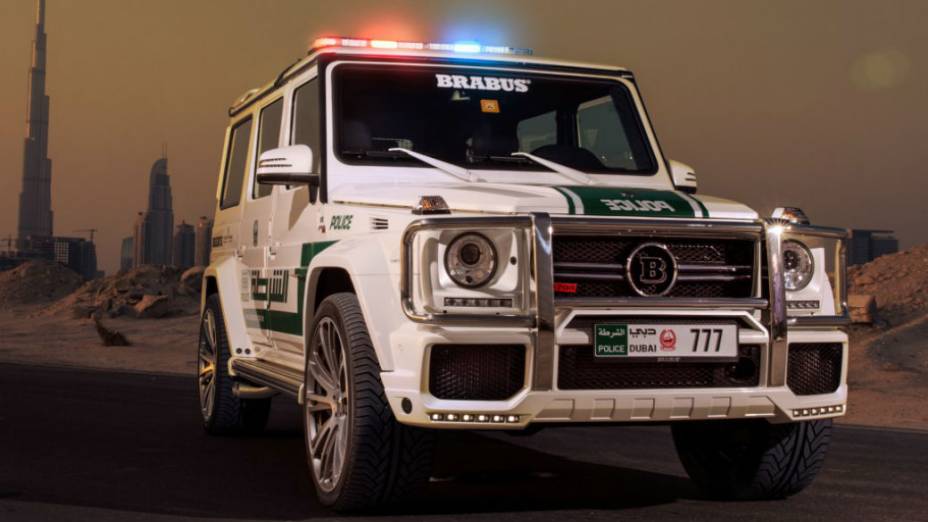 Brabus G-Wagen, modelo tunado a partir de um Mercedes-Benz G 63 AMG, faz parte da frota da polícia de Dubai, nos Emirados Árabes